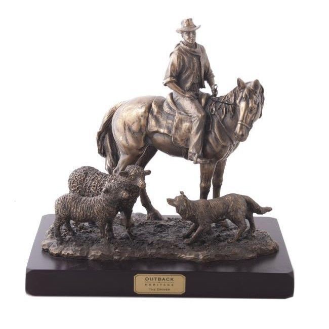 Bronze Decor Outback Heritage Australian Early Settlers Figurine The