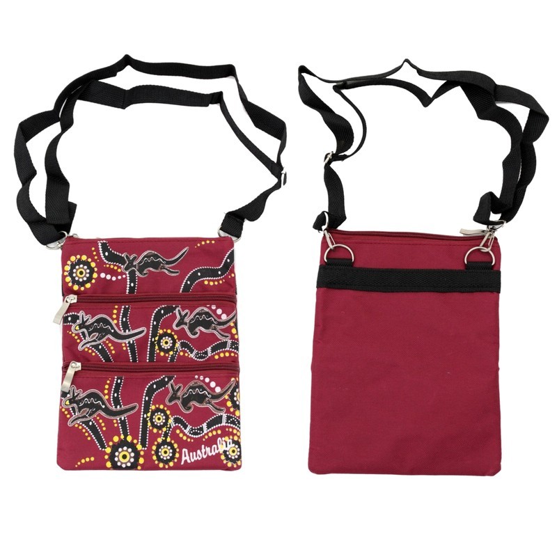 Australian Souvenir Bags Travel Three Zip Shoulder Cross Body Bag Australia Gift - Australian ...