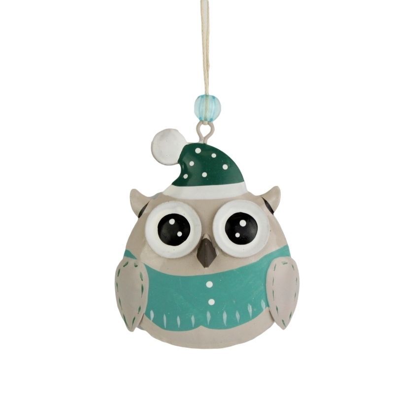 3x adorable owl christmas tree ornament metal hanging 3x adorable owl christmas tree ornament metal hanging