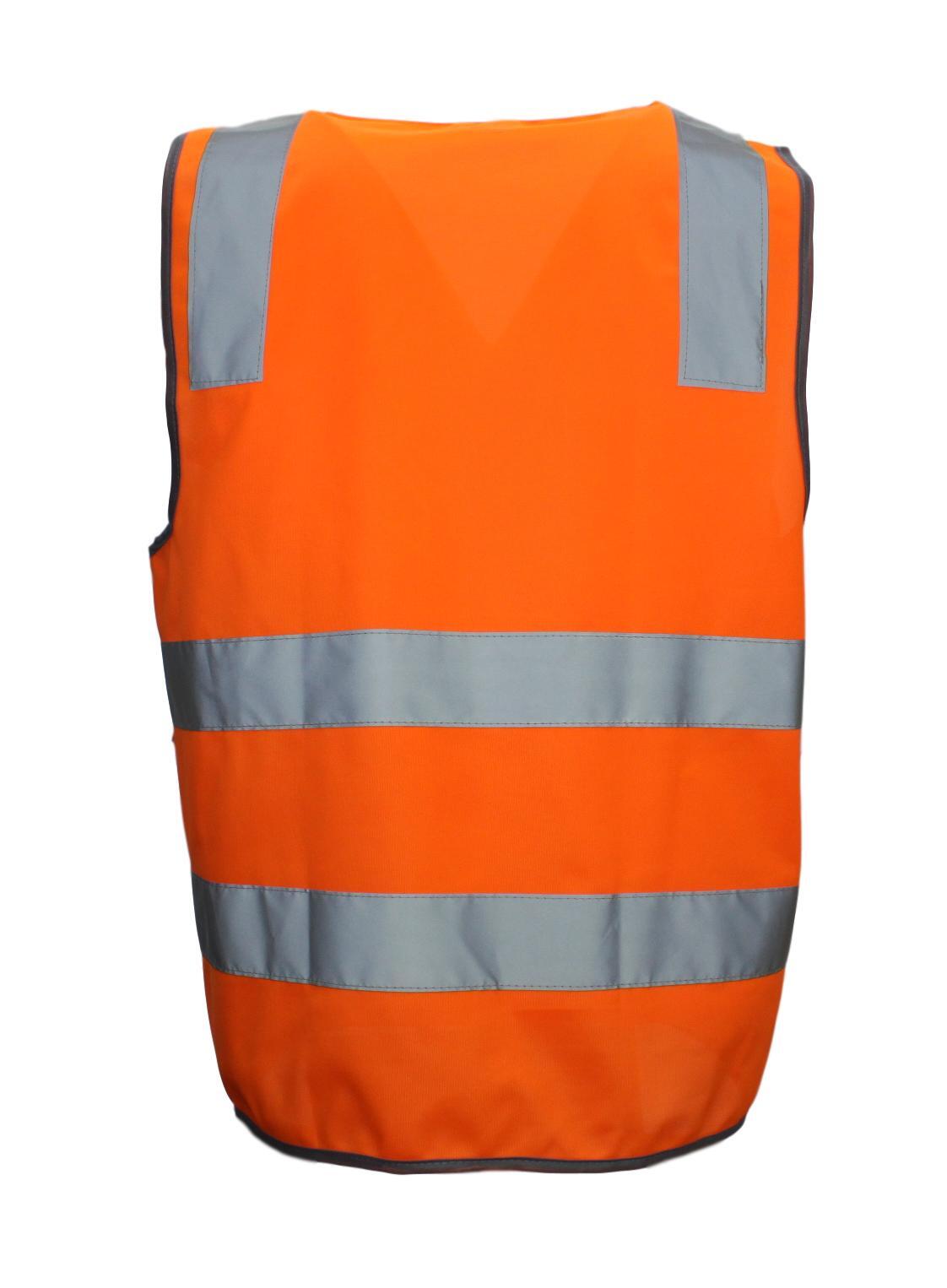 Hi Vis Safety Vest Reflective Tape Zip Up Workwear Pocket Night High Visibility - Picture 12 of 13