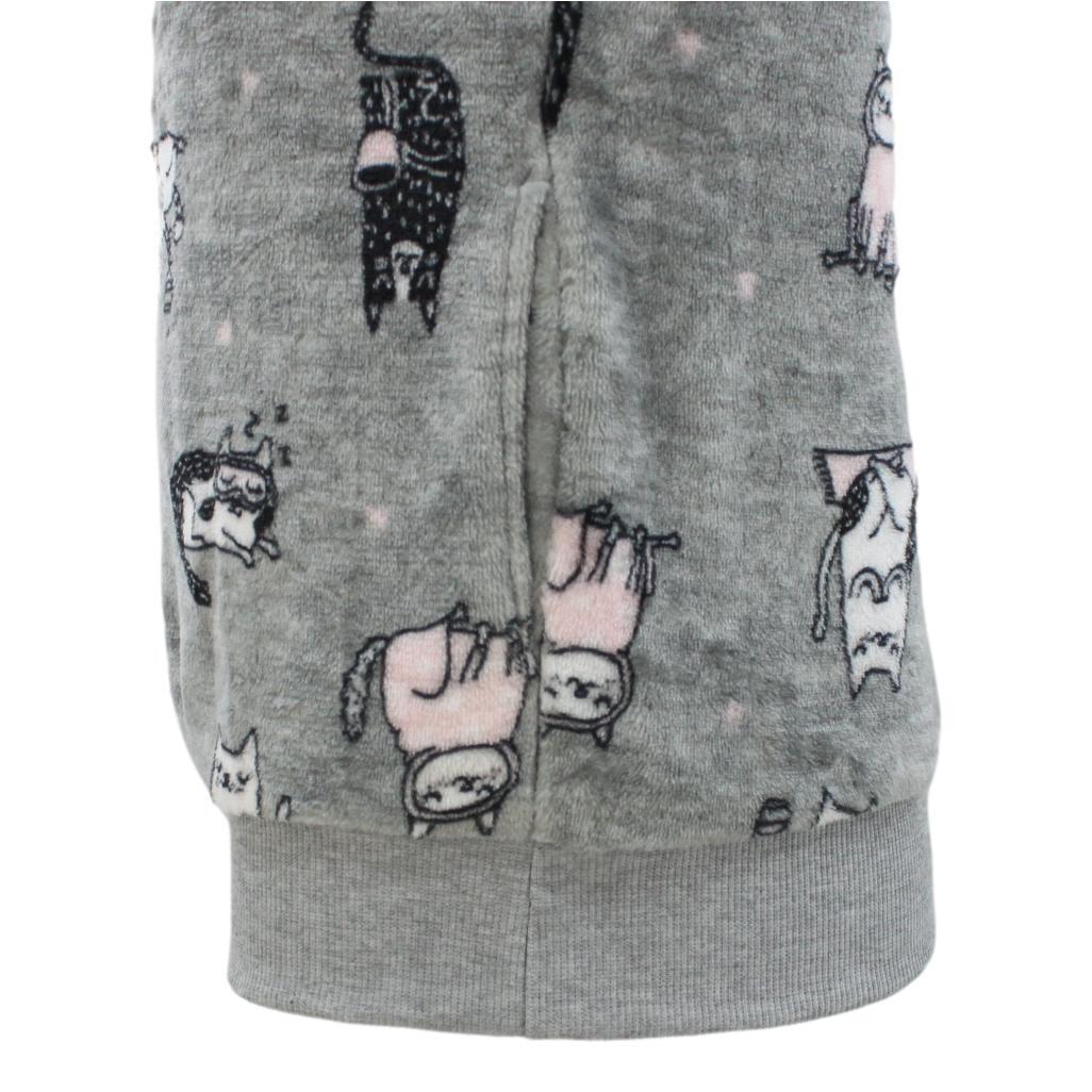 FIL Womens Plush 2pc Set Pyjama Loungewear Fleece Pajamas PJs Sleepwear w Prints - Picture 17 of 153