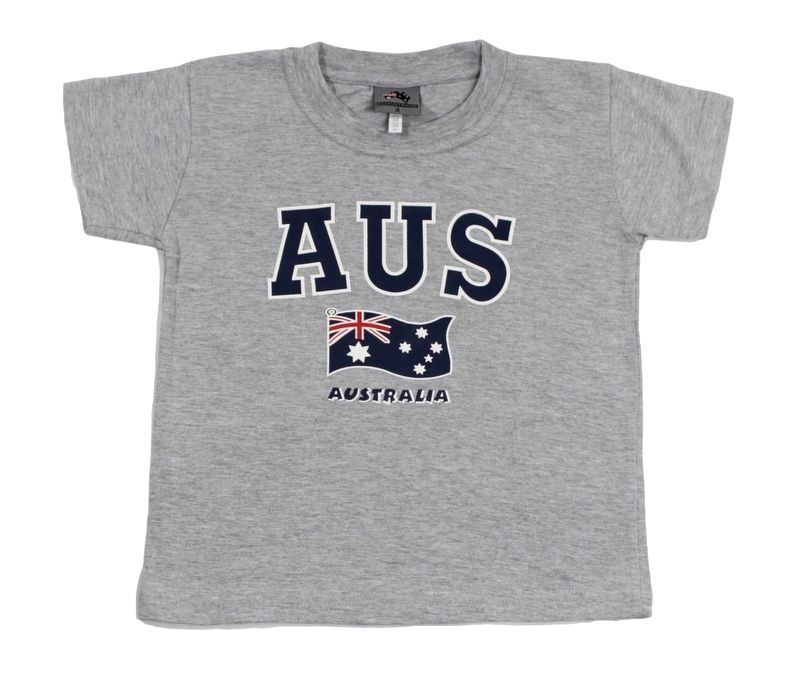 Kids Baby T Shirt Australian Australia Souvenir Cotton Sz 0-14 –AUS Flag - Idea Living