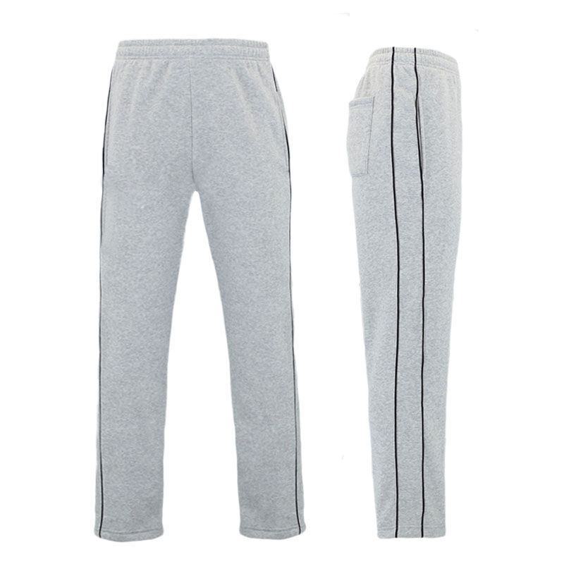 Men's Fleece Track Pants Straight Leg Elastic Waist Warm Casual Joggers - Picture 21 of 33