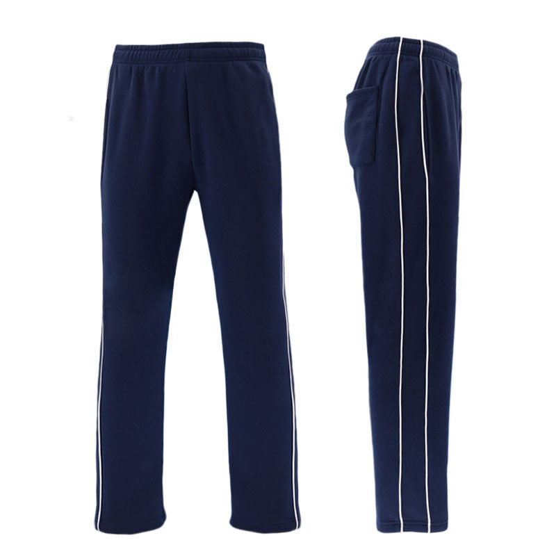 Men's Fleece Track Pants Straight Leg Elastic Waist Warm Casual Joggers - Picture 16 of 33