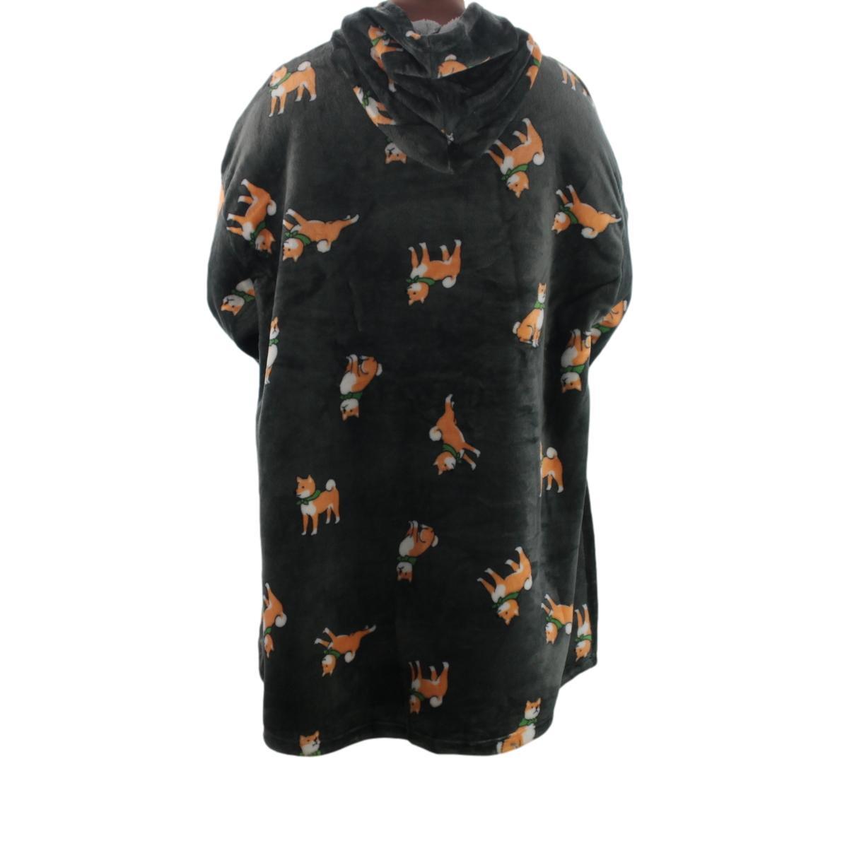 FIL Oversized Hoodie Blanket Plush Warm Big Fleece Soft Winter Pullover