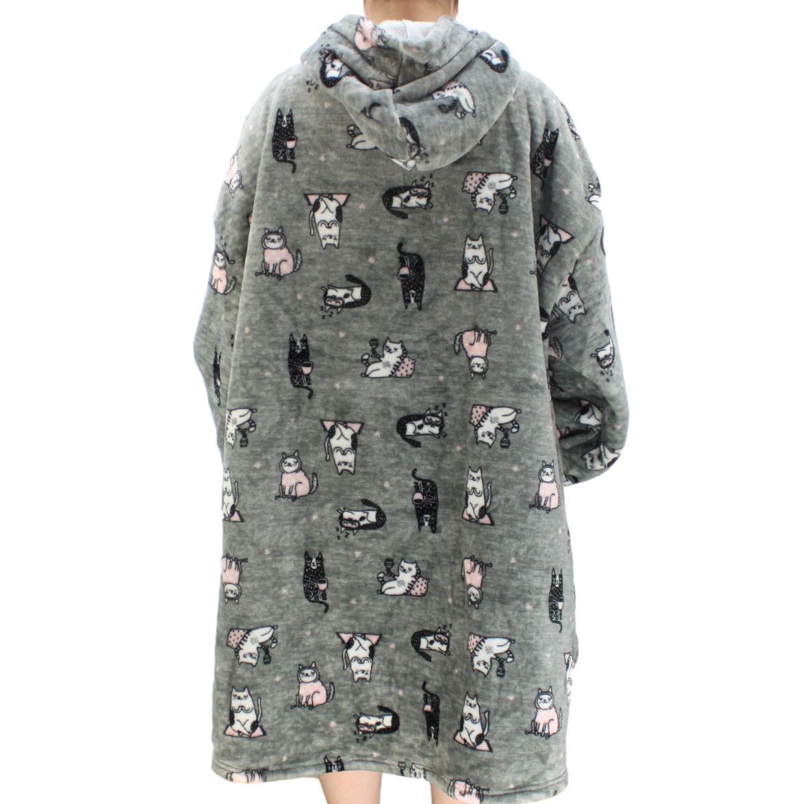 FIL Oversized Hoodie Blanket Oodie Plush Warm Big Fleece Soft Winter
