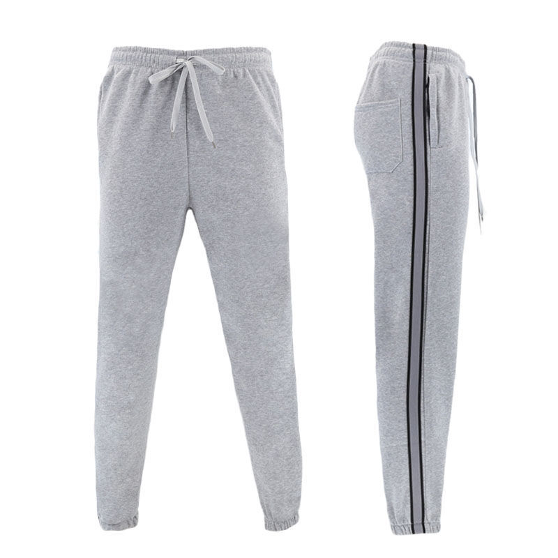 Men's Fleece Track Pants Joggers Elastic Cuff Zip Pockets Casual Sweatpants - Picture 24 of 24