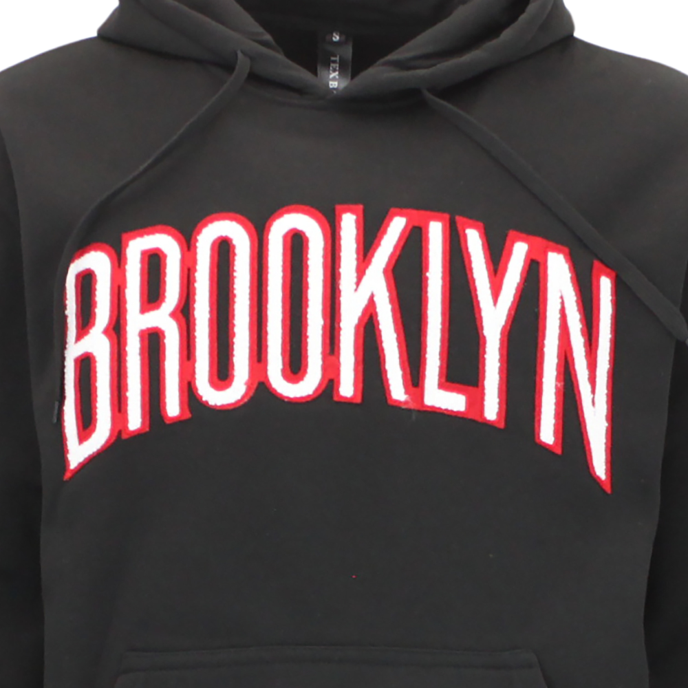 FIL Mens Fleece Hoodie Pullover Hooded Embroidered Jumper Sweater - BROOKLYN - Picture 7 of 49