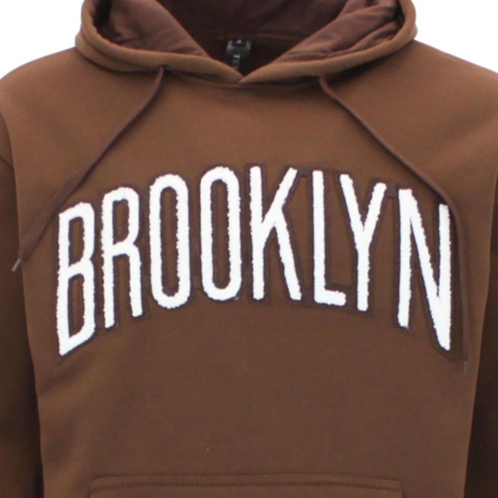 FIL Mens Fleece Hoodie Pullover Hooded Embroidered Jumper Sweater - BROOKLYN - Picture 47 of 49