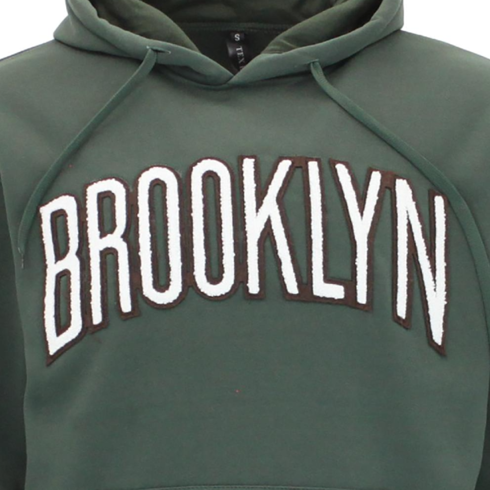FIL Mens Fleece Hoodie Pullover Hooded Embroidered Jumper Sweater - BROOKLYN - Picture 37 of 49