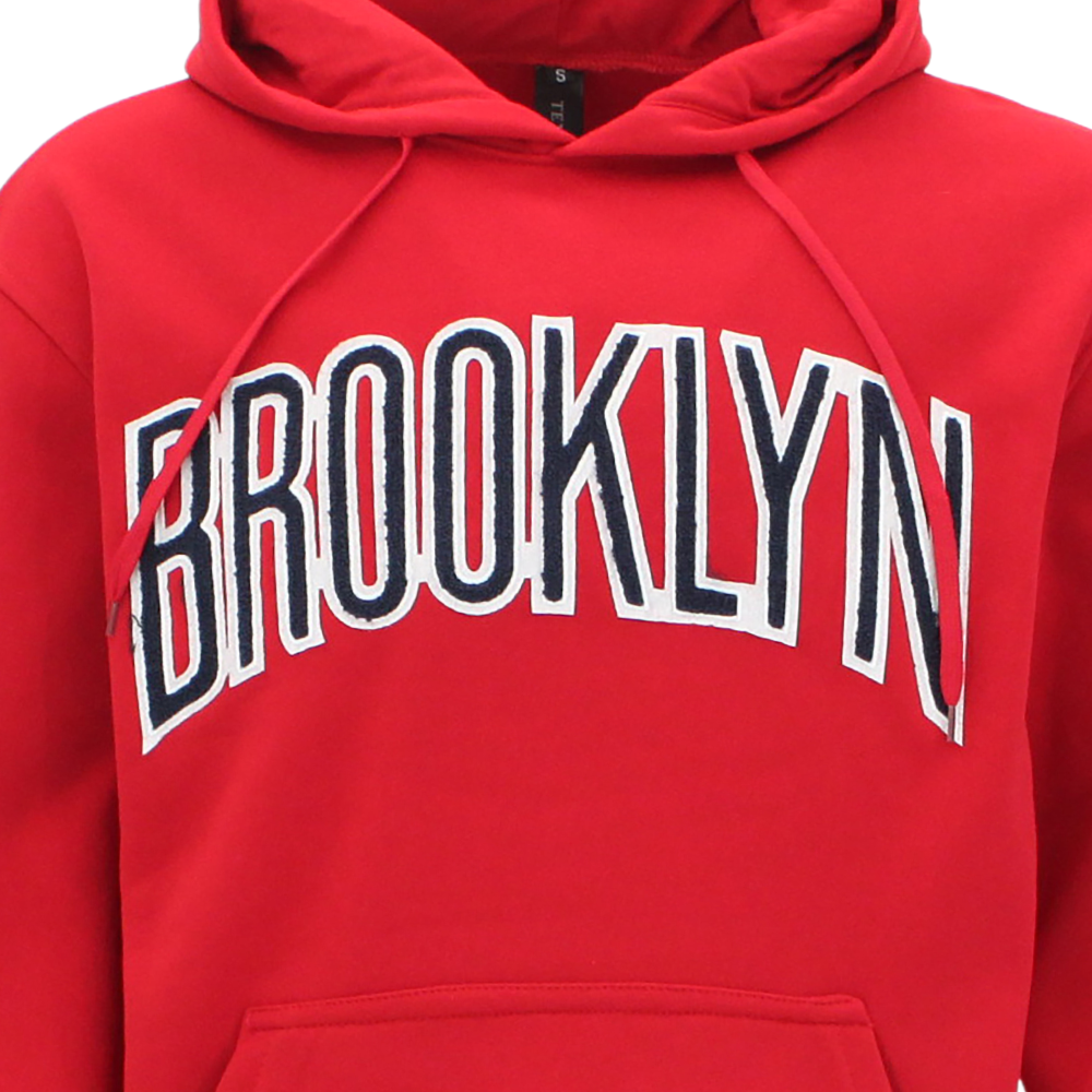 FIL Mens Fleece Hoodie Pullover Hooded Embroidered Jumper Sweater - BROOKLYN - Picture 11 of 49