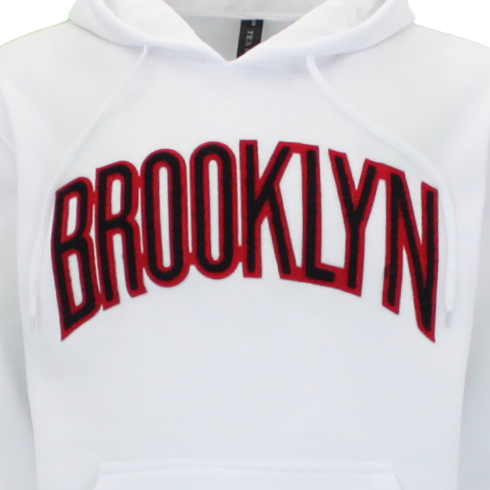 FIL Mens Fleece Hoodie Pullover Hooded Embroidered Jumper Sweater - BROOKLYN - Picture 19 of 49