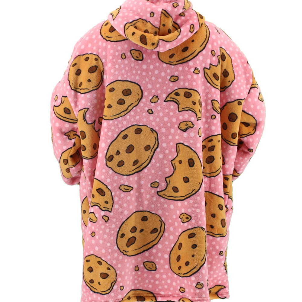 FIL Oversized Hoodie Blanket Plush Warm Big Fleece Soft Pullover Adult Kids - Picture 58 of 89