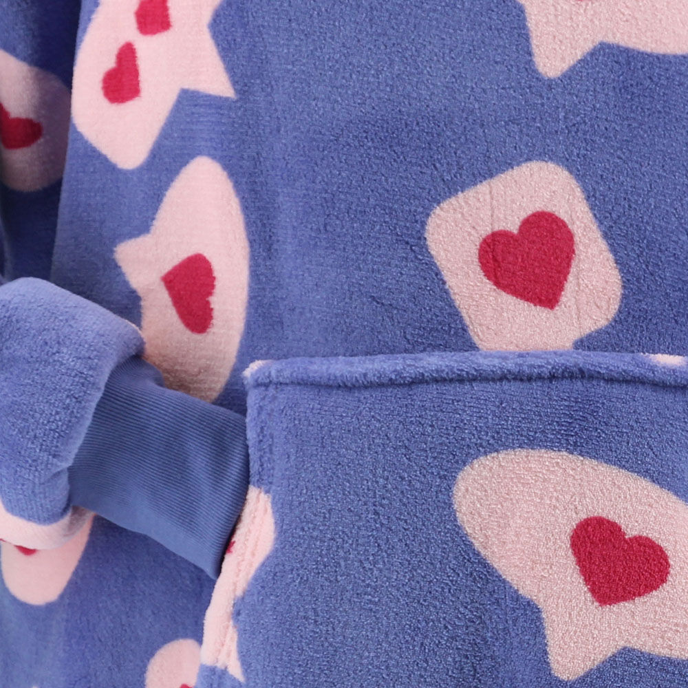 FIL Oversized Hoodie Blanket Plush Warm Big Fleece Soft Pullover Adult Kids - Picture 65 of 89