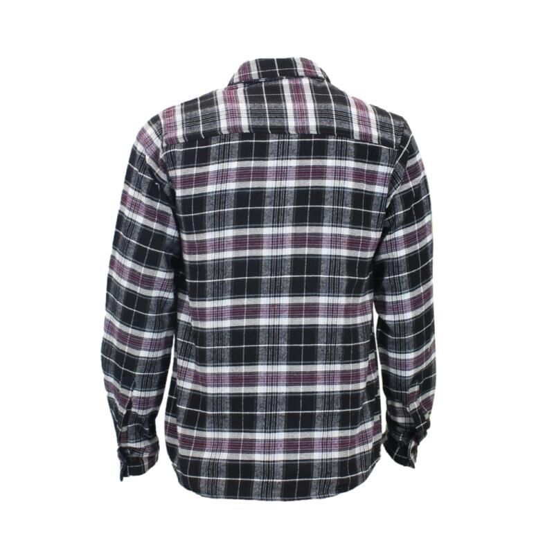 Men's Flannelette Shirt Long Sleeve Check Print Pattern Cotton Flannel - Picture 24 of 65