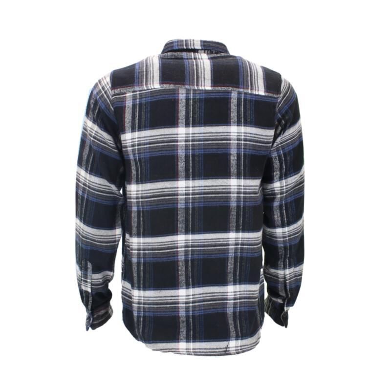 Men's Flannelette Shirt Long Sleeve Check Print Pattern Cotton Flannel - Picture 41 of 65