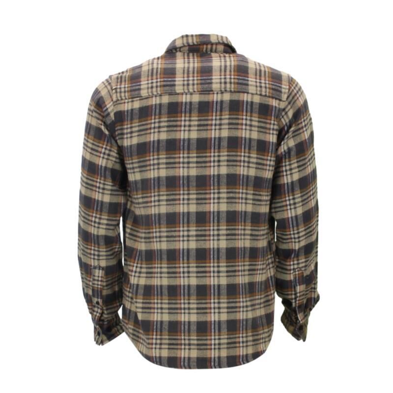 Men's Flannelette Shirt Long Sleeve Check Print Pattern Cotton Flannel - Picture 57 of 65
