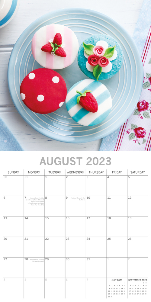 Cupcakes - 2023 Square Wall Calendar 16 month by Gifted Stationery
