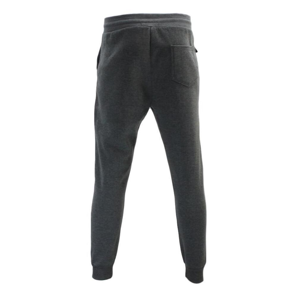 Men's Unisex Fleece Lined Jogger Track Pants Casual Gym Zipped Pockets ...