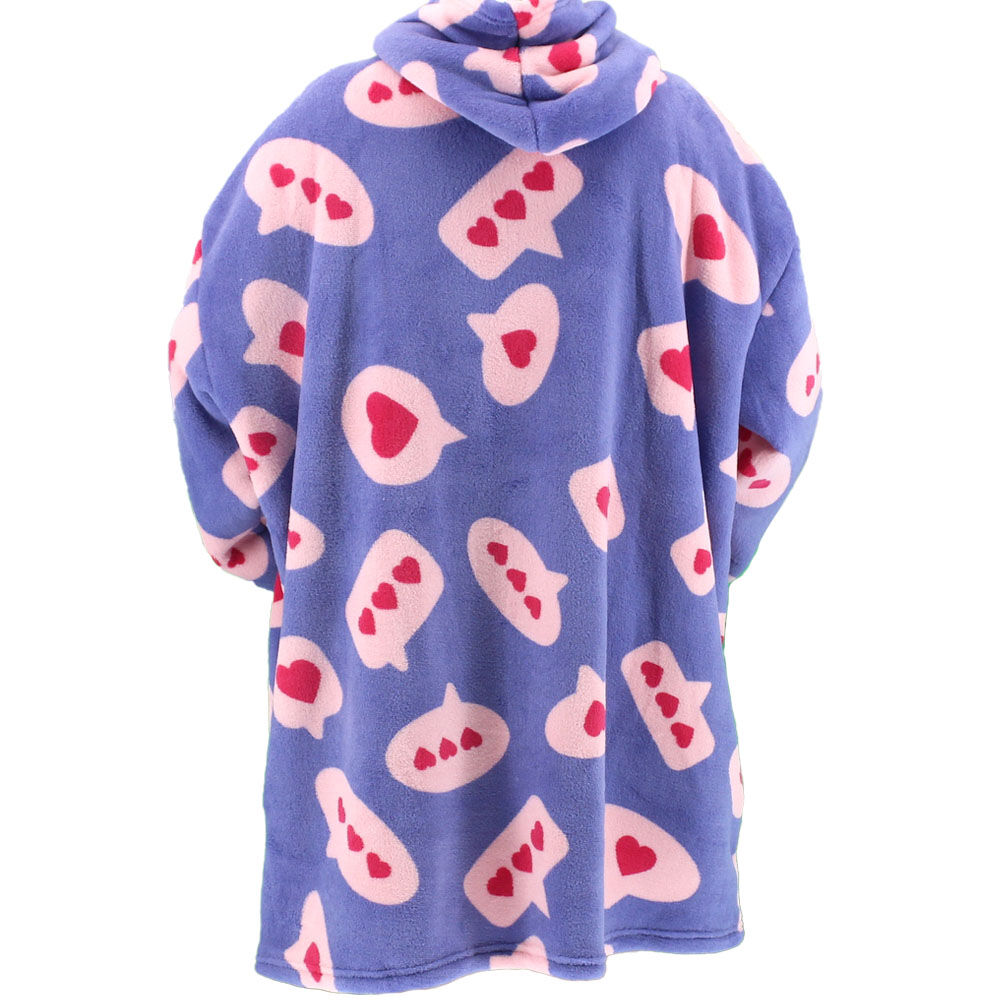 FIL Oversized Hoodie Blanket Plush Warm Big Fleece Soft Pullover Adult Kids - Picture 66 of 89