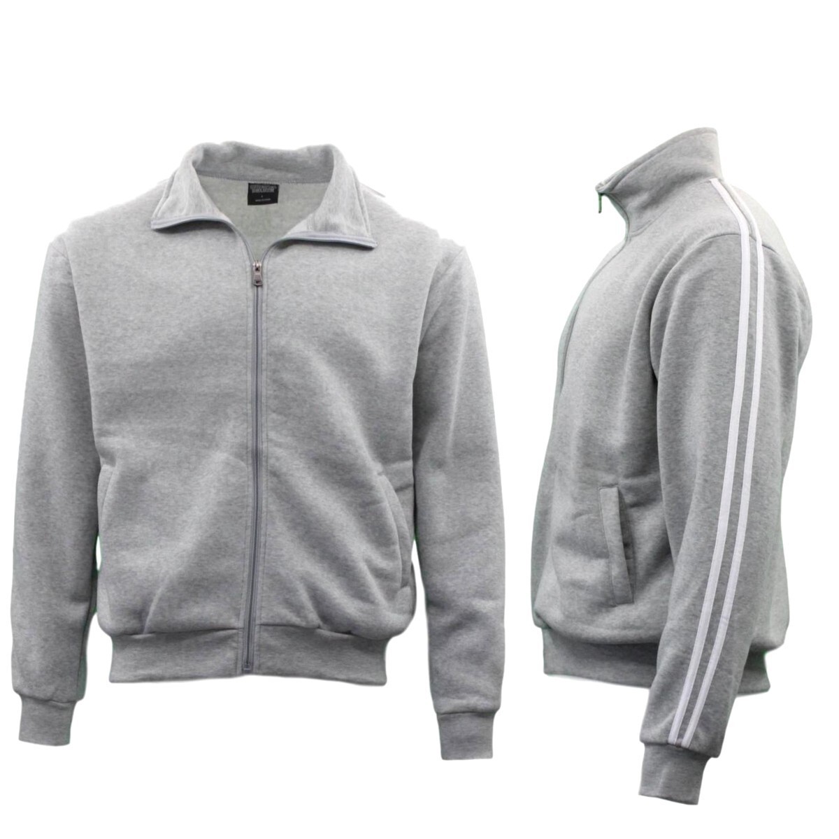full zip collar sweatshirt