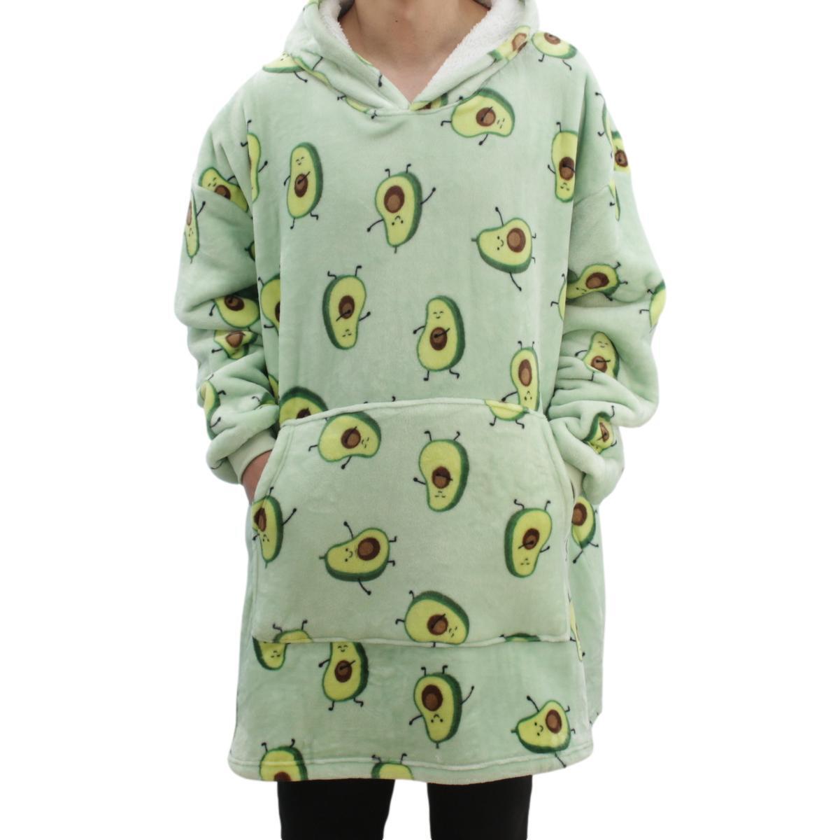 FIL Oversized Hoodie Blanket Oodie Plush Warm Big Fleece Soft Winter