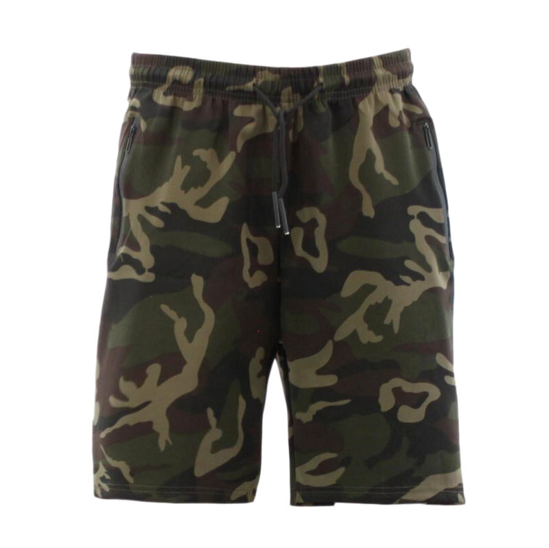 Men's Camo Shorts Gym Sports Jogging Casual Basketball Zipped Pockets ...