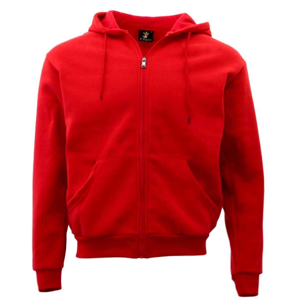 Adult Unisex Men's Zip Up Hoodie w Fleece Hooded Jacket Jumper