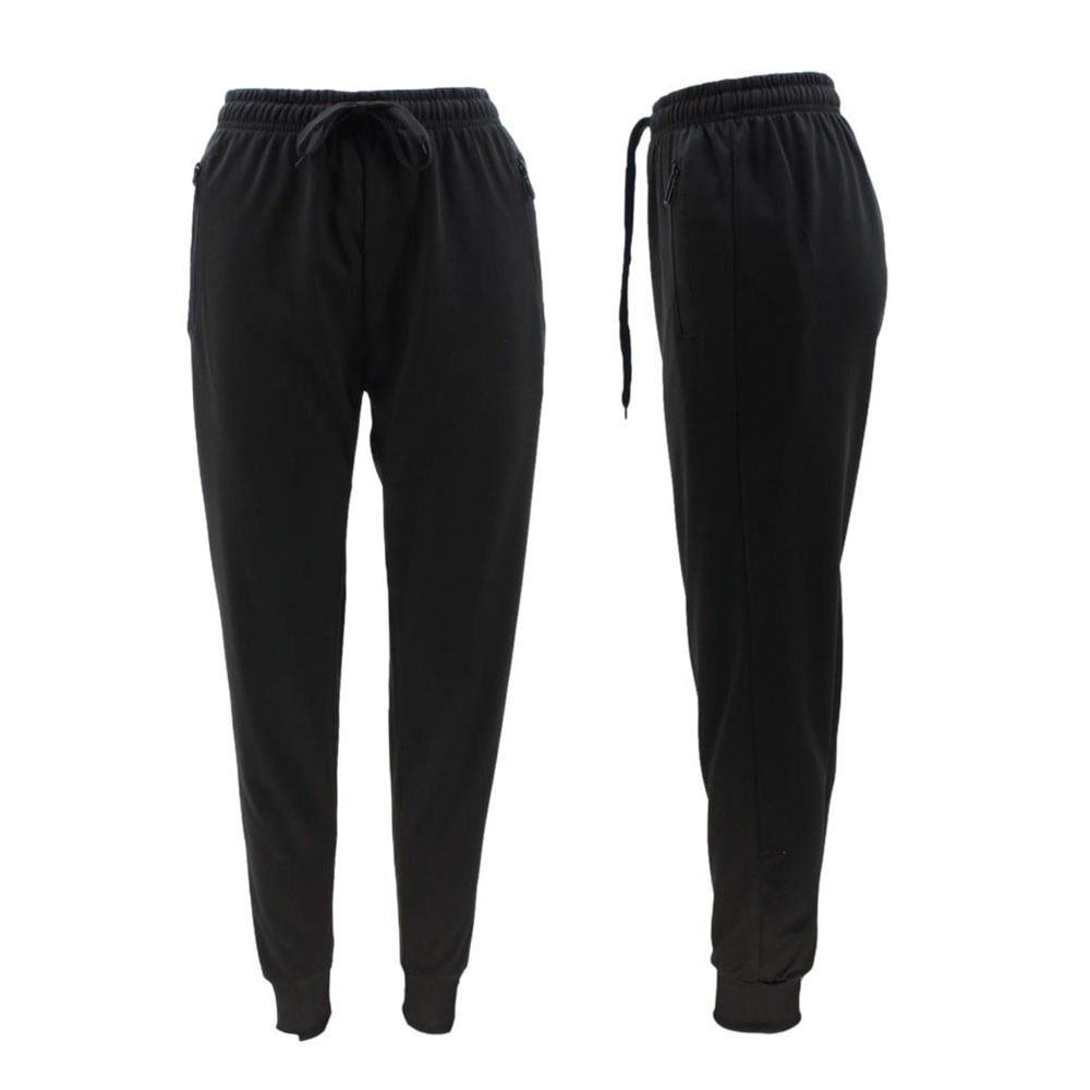 Women's Jogger Track Pants Slim Cuff w Zipped Pockets Ladies Trackies ...