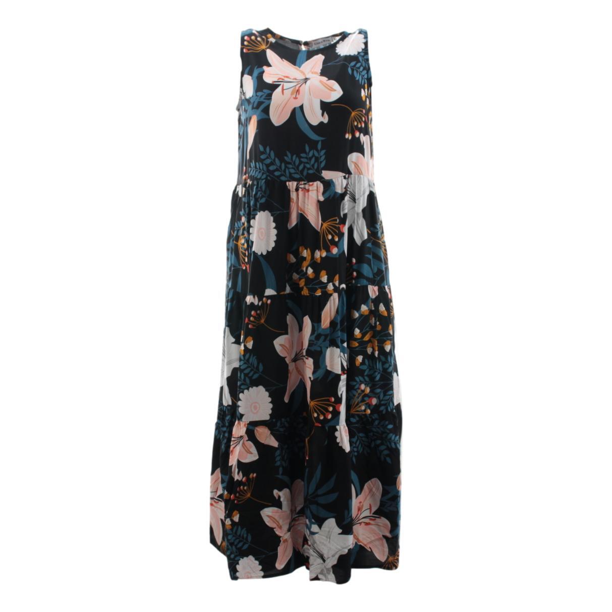 FIL Women's Sleeveless Maxi Summer Dress Boho Floral Beach Party Long Sundress - Picture 7 of 25