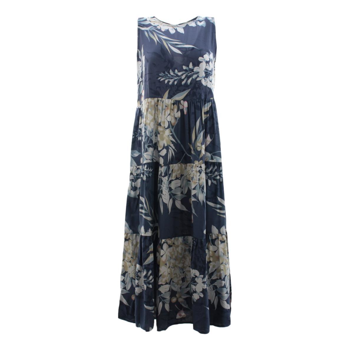 FIL Women's Sleeveless Maxi Summer Dress Boho Floral Beach Party Long Sundress - Picture 14 of 25