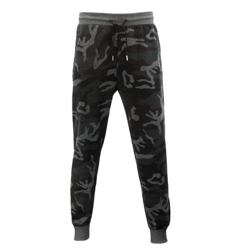 Men's Camouflage Track Pants Zipped Pockets Army Camo Jogger Gym ...