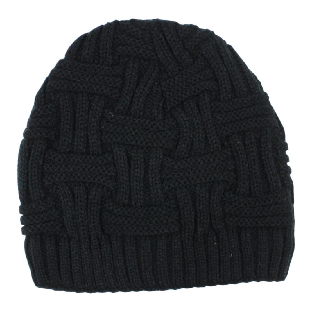 Mens Womens Unisex Beanie Winter Thermal Ski Warm Knitted Sherpa Plain Patterned - Picture 97 of 185