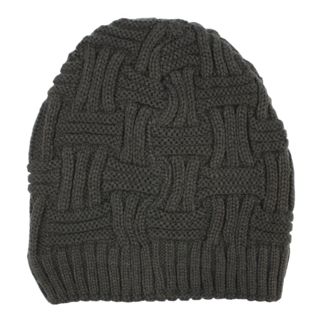 Mens Womens Unisex Beanie Winter Thermal Ski Warm Knitted Sherpa Plain Patterned - Picture 99 of 185