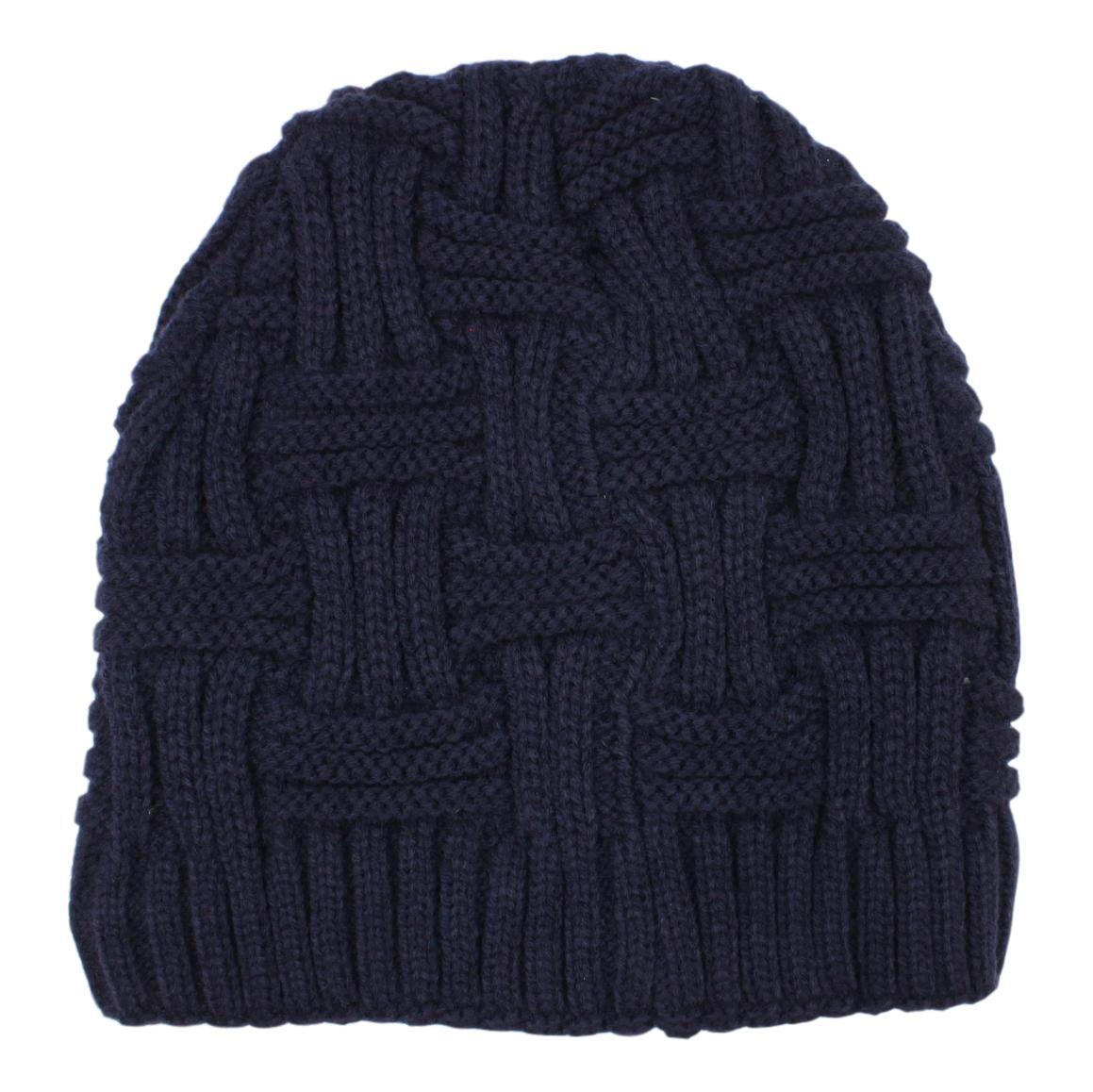 Mens Womens Unisex Beanie Winter Thermal Ski Warm Knitted Sherpa Plain Patterned - Picture 102 of 185