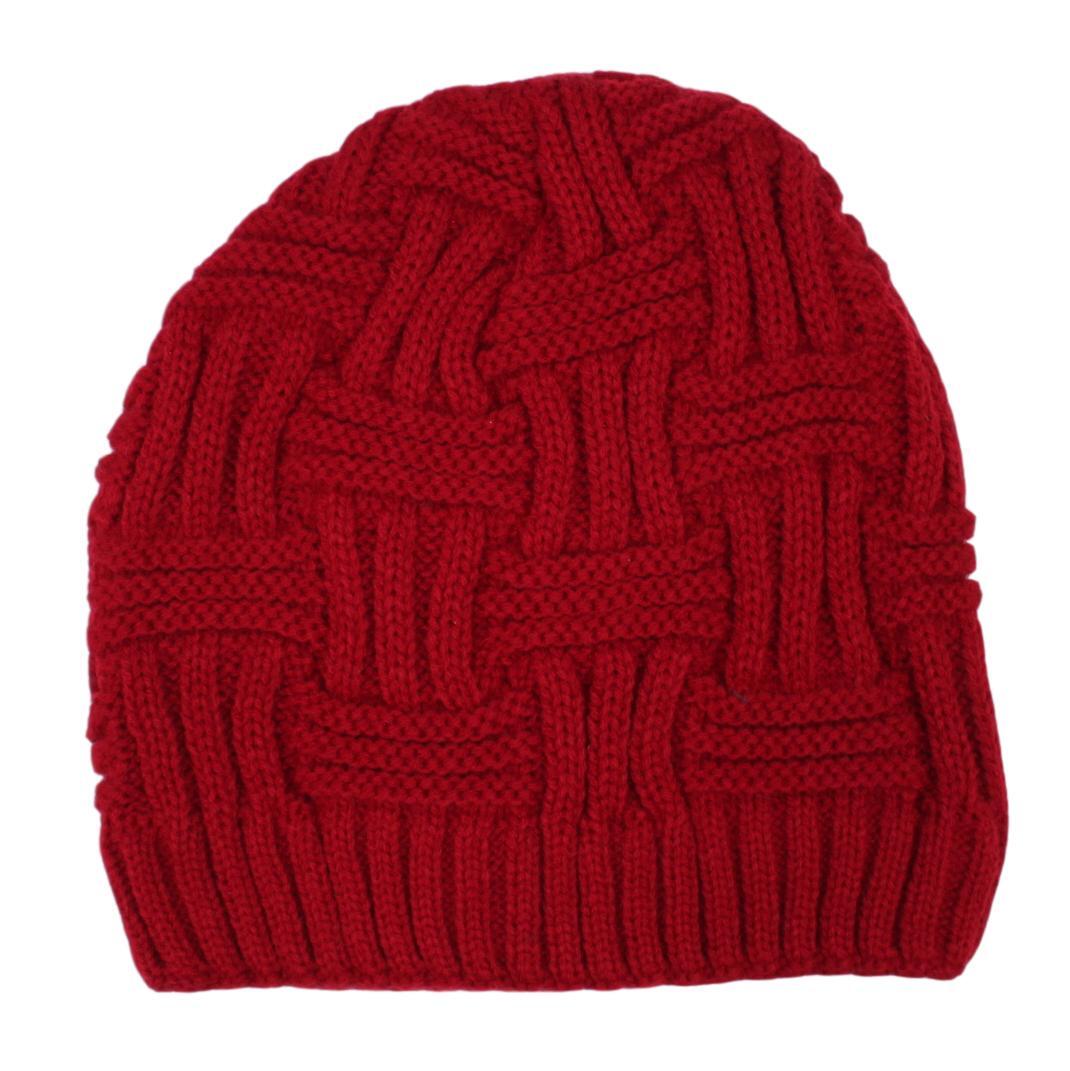 Mens Womens Unisex Beanie Winter Thermal Ski Warm Knitted Sherpa Plain Patterned - Picture 103 of 185