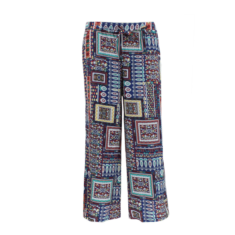 FIL Women's Culottes Resort Pants Wide Leg Ankle Length Harem Trouser Boho - Picture 16 of 21
