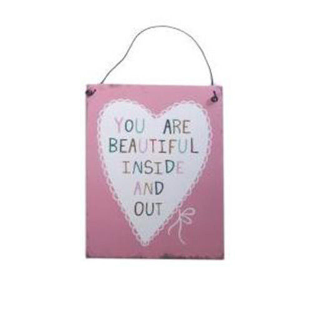 Metal Tin Wall Plaque Decor Sign Inspirational Affirmation - Live Love Beautiful - Picture 5 of 5