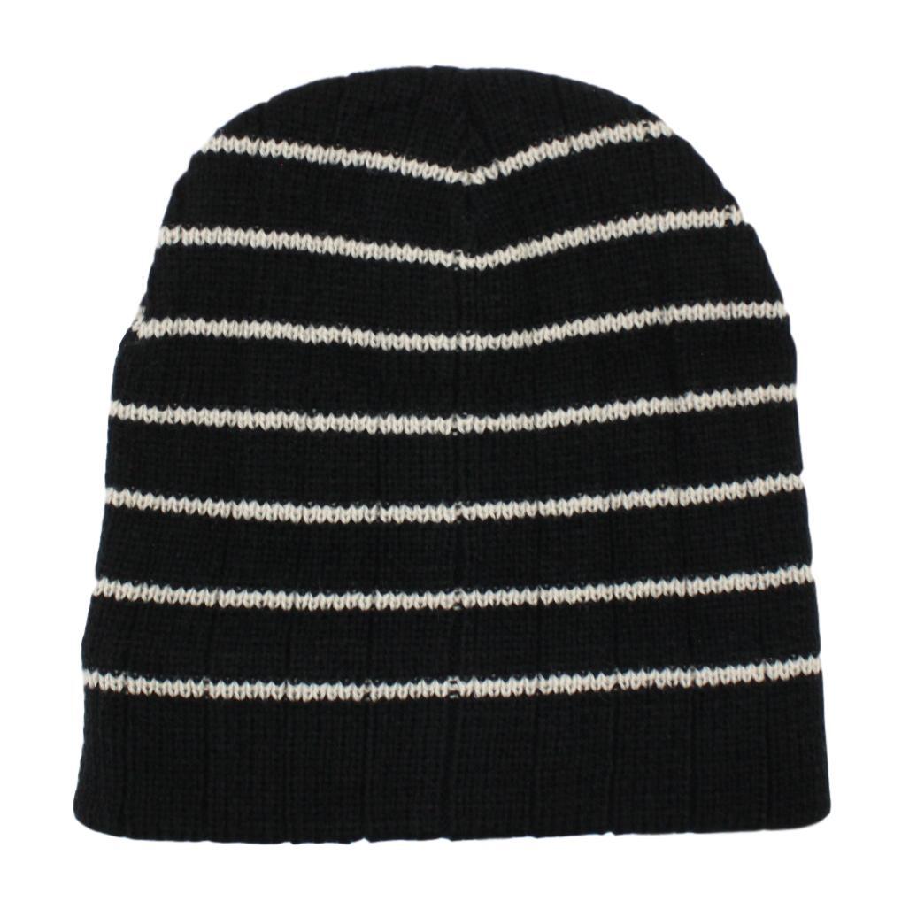 Mens Womens Unisex Beanie Winter Thermal Ski Warm Knitted Sherpa Plain Patterned - Picture 80 of 185