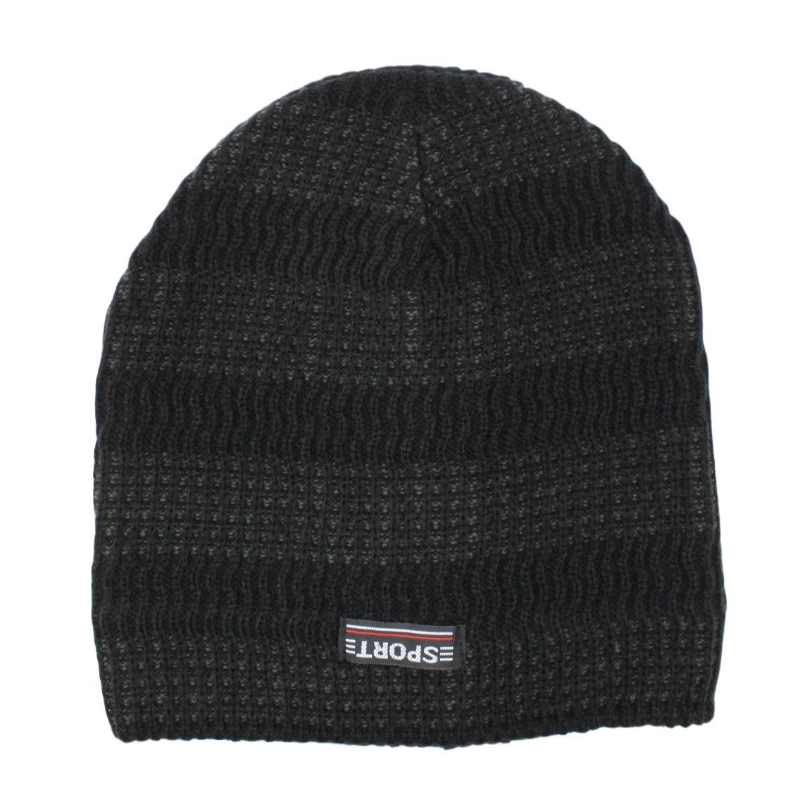 Mens Womens Unisex Beanie Winter Thermal Ski Warm Knitted Sherpa Plain Patterned - Picture 84 of 185