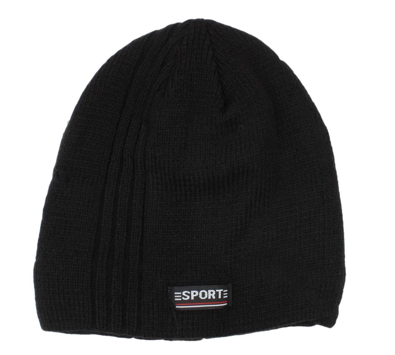 Mens Womens Unisex Beanie Winter Thermal Ski Warm Knitted Sherpa Plain Patterned - Picture 127 of 185