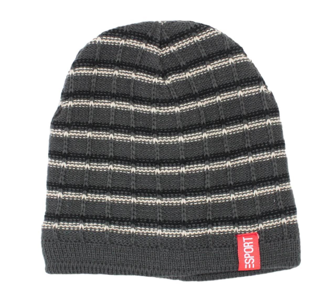 Mens Womens Unisex Beanie Winter Thermal Ski Warm Knitted Sherpa Plain Patterned - Picture 138 of 185