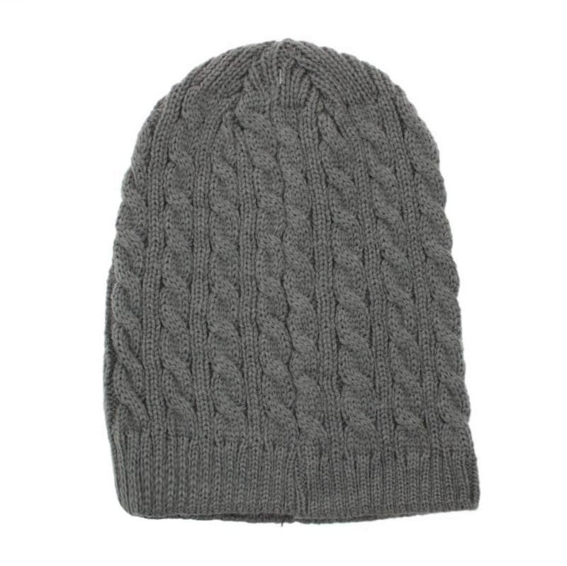 Mens Womens Unisex Beanie Winter Thermal Ski Warm Knitted Sherpa Plain Patterned - Picture 170 of 185