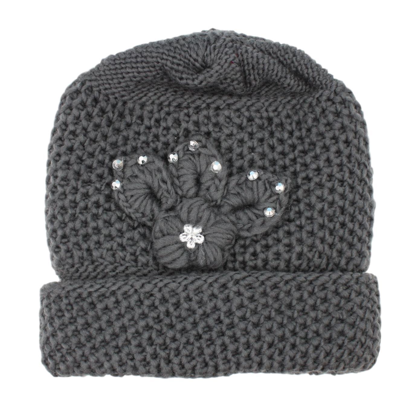 Mens Womens Unisex Beanie Winter Thermal Ski Warm Knitted Sherpa Plain Patterned - Picture 161 of 185