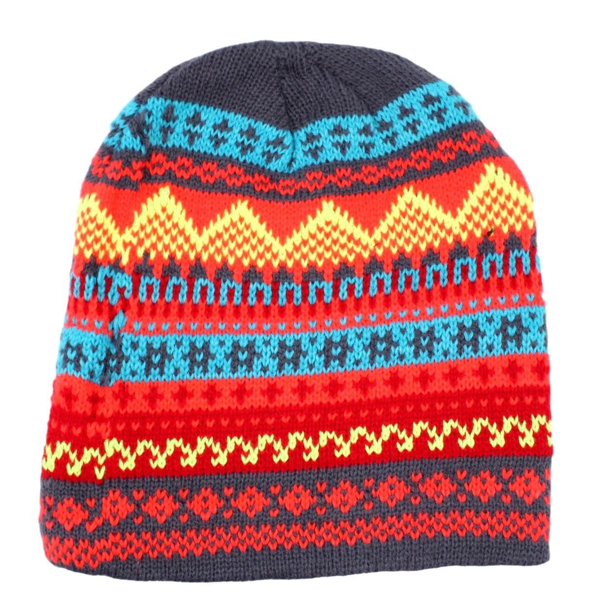 Mens Womens Unisex Beanie Winter Thermal Ski Warm Knitted Sherpa Plain Patterned - Picture 75 of 185