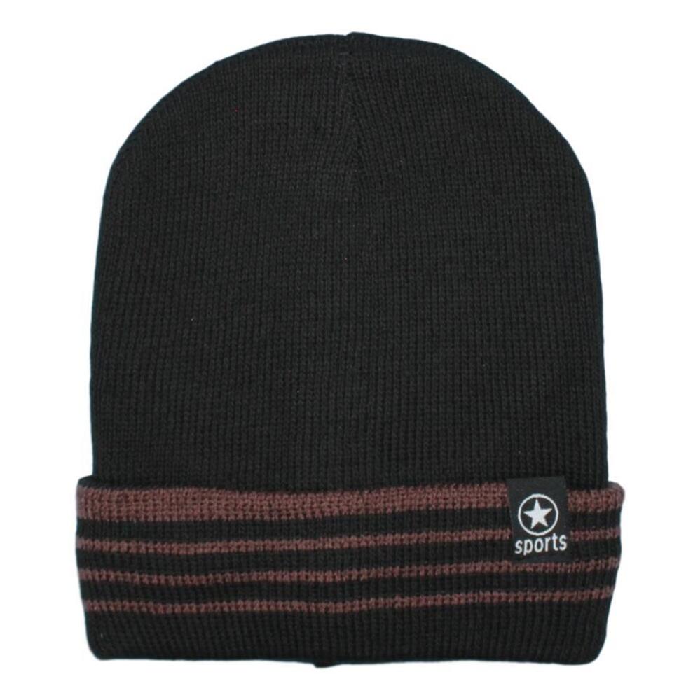 Mens Womens Unisex Beanie Winter Thermal Ski Warm Knitted Sherpa Plain Patterned - Picture 94 of 185