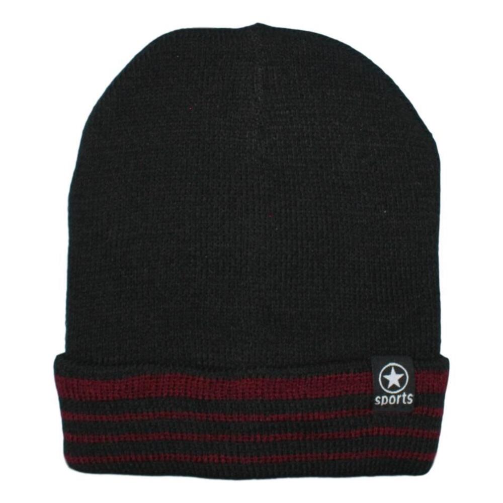 Mens Womens Unisex Beanie Winter Thermal Ski Warm Knitted Sherpa Plain Patterned - Picture 96 of 185
