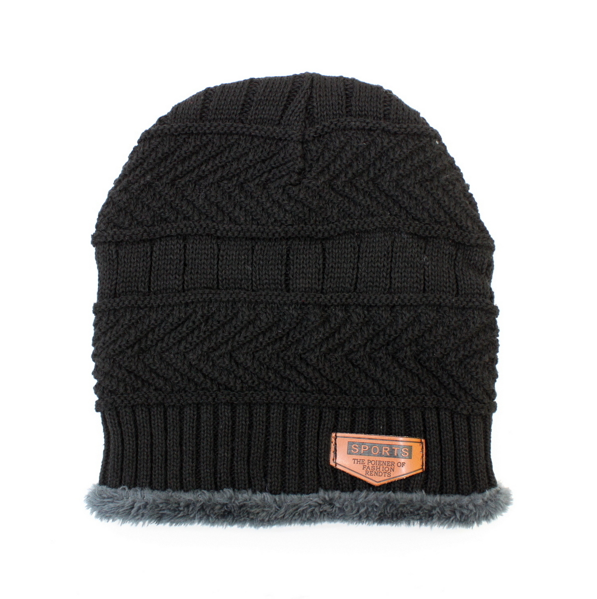 Mens Womens Unisex Beanie Winter Thermal Ski Warm Knitted Sherpa Plain Patterned - Picture 175 of 185