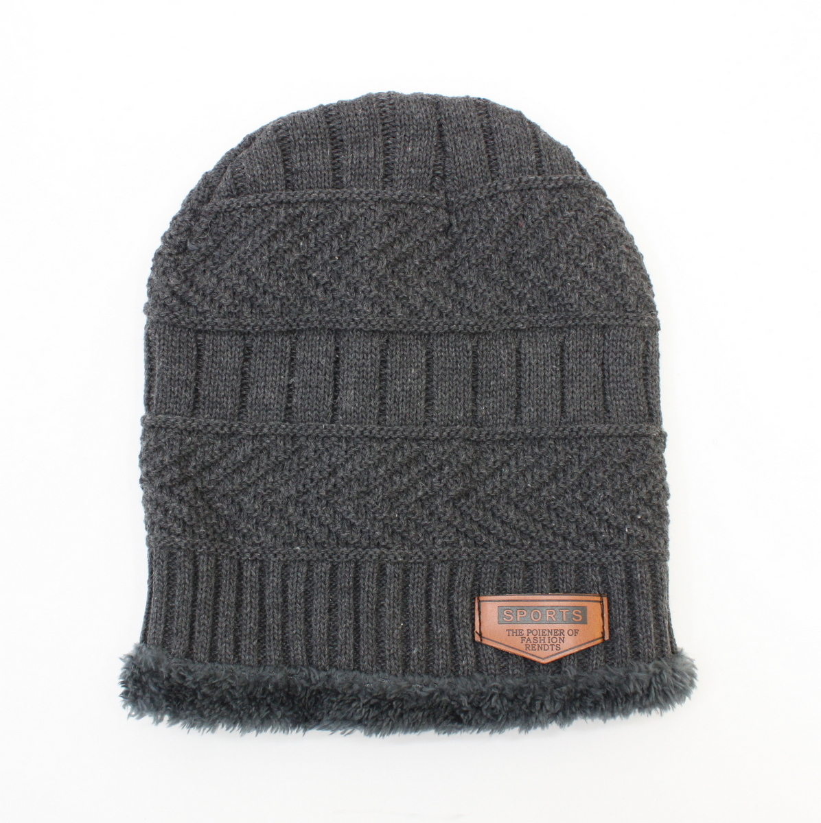 Mens Womens Unisex Beanie Winter Thermal Ski Warm Knitted Sherpa Plain Patterned - Picture 176 of 185