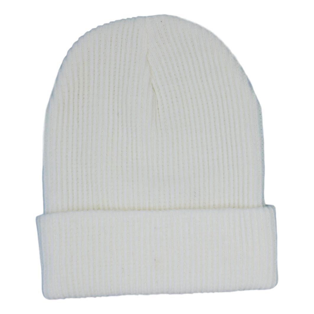 Mens Womens Unisex Beanie Winter Thermal Ski Warm Knitted Sherpa Plain Patterned - Picture 155 of 185